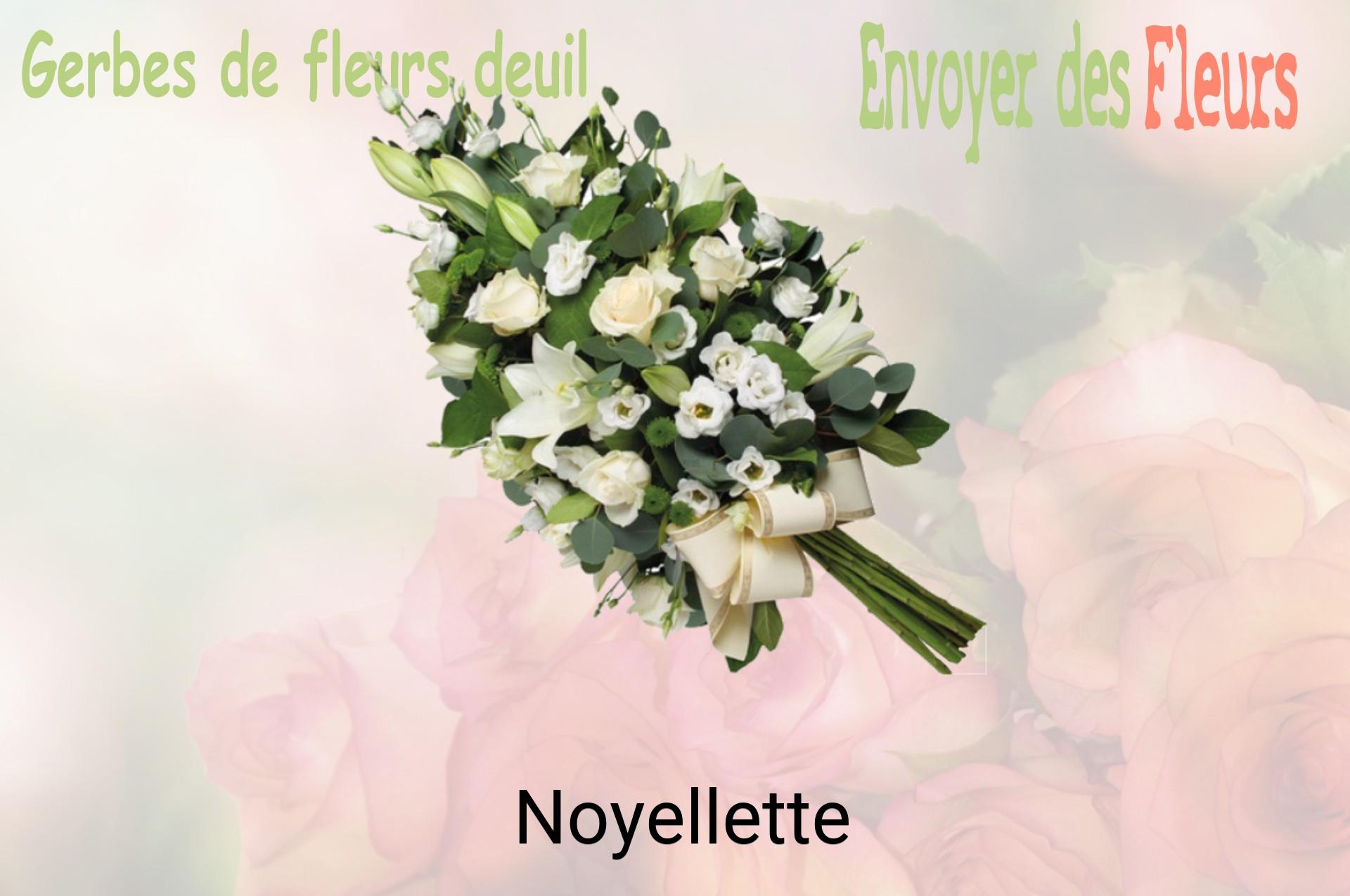 Gerbe de fleurs de deuil livrée à Noyellette